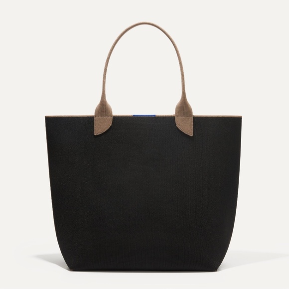 Rothy's Lightweight Tote in Black/Portobello - Picture 1 of 10
